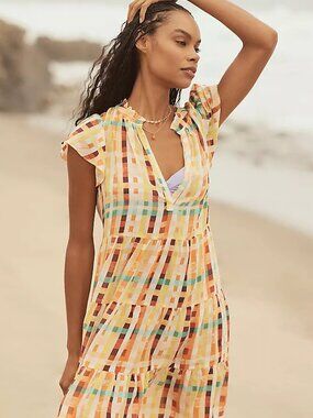 Anthropologie Shelbie Tiered Mini Dress